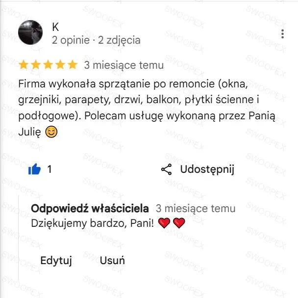 Opinia klienta