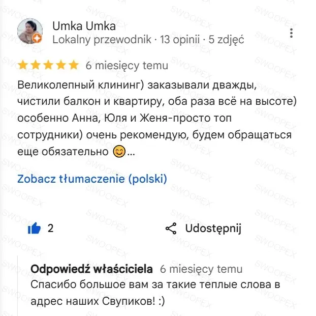 Opinia klienta