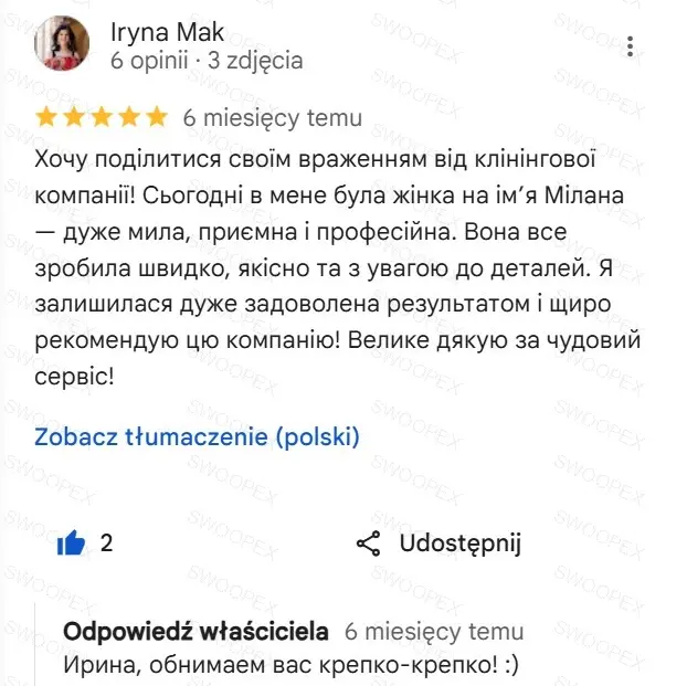 Opinia klienta