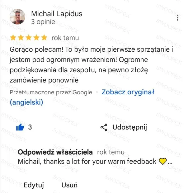 Opinia klienta