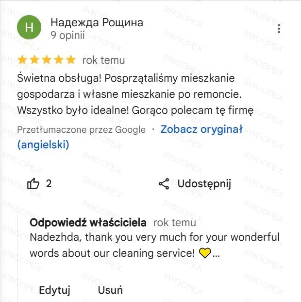 Opinia klienta